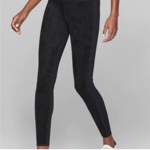 Athleta High Rise Gleam Suede Tights Leggings Size M